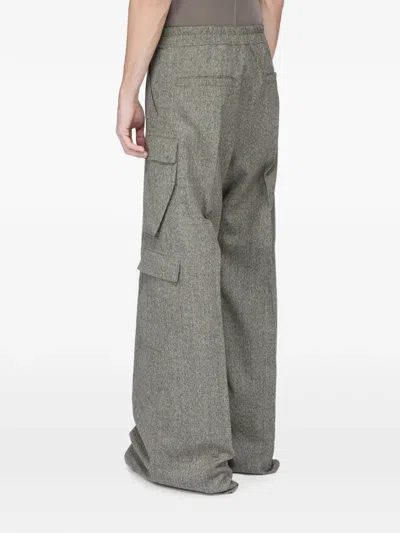 Rick Owens Cargobelas Twisted Wool Pants In Brown