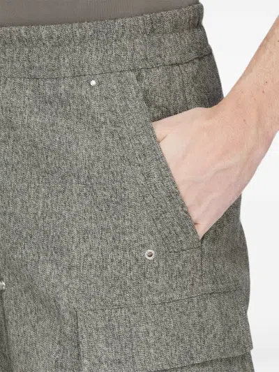 Rick Owens Cargobelas Twisted Wool Pants In Brown