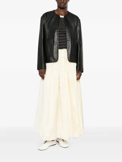 Rohe Whipstitch-trim Collarless Jacket In Black