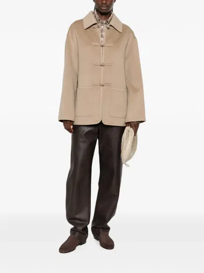 TOGGLE-FASTENING PATCH-POCKET JACKET
