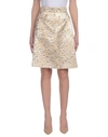 DOLCE & GABBANA DOLCE & GABBANA WOMAN MIDI SKIRT GOLD SIZE 8 ACRYLIC, ACETATE, LUREX,35313945IU 3