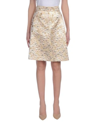 Dolce & Gabbana Midi Skirts In Gold