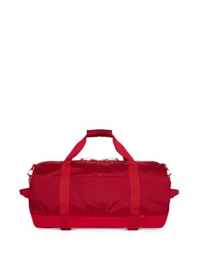 Supreme Logo-print Mesh-panel Duffle Bag In Red