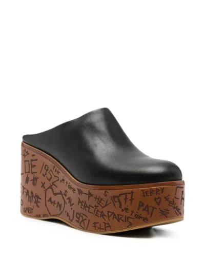 Chloé Maxime Platform Mules In Black