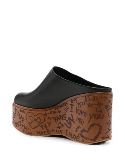 Chloé Maxime Platform Mules In Black