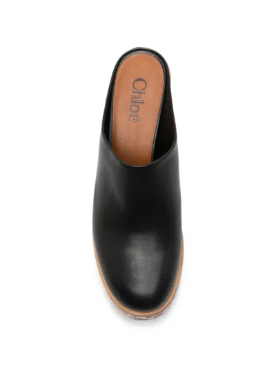 Chloé Maxime Platform Mules In Black
