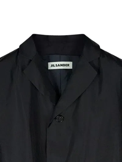 Jil Sander Single-breasted Jacket In Blue