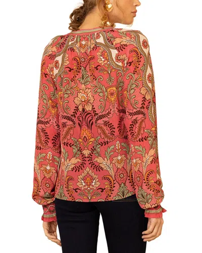 Hale Bob Whitley Silk Top In Red