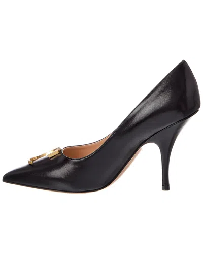 Dior Initials Leather Pump In Black