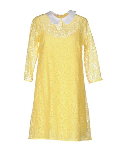 Anna Sammarone Short Dresses In Yellow