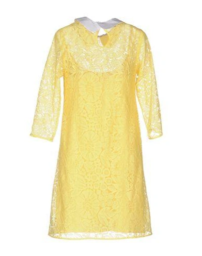 Shop Anna Sammarone Short Dresses In Yellow