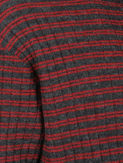 Namacheko Luther Striped Highneck Pullover In Red