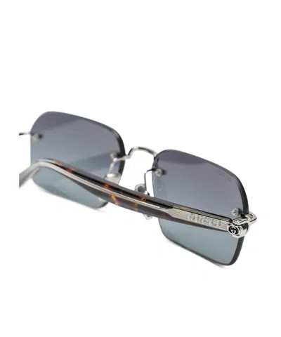 Gucci Rectangular-frame Sunglasses In Blue