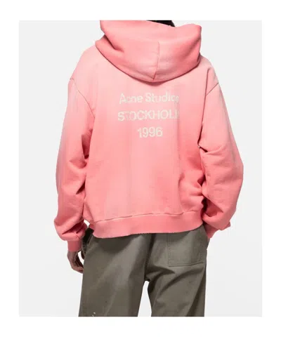 Acne Studios Long-sleeved Sweatshirt In Pink