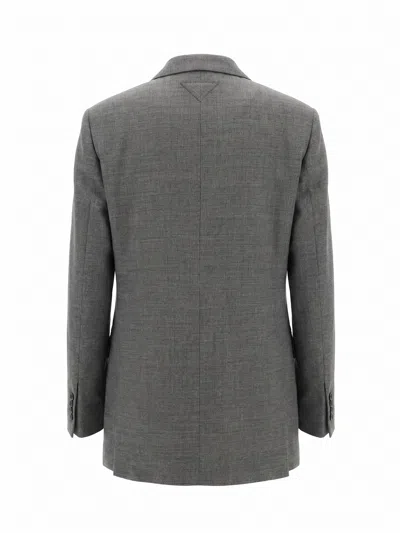 Prada Long-sleeve Blazer In Gray