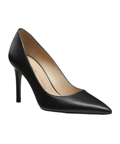 Stuart Weitzman 85mm Stuart Power Pointed-toe Stiletto Pumps In Black
