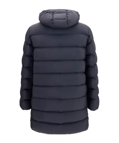 Herno Technical Down Jacket With Acrylic-coated Polyamide In Black