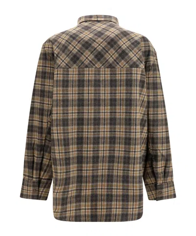 Rohe Check-patterned Pocket Shirt In Brown