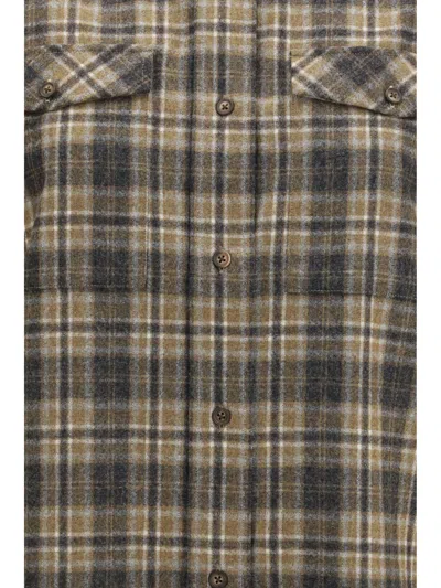 Rohe Check-patterned Pocket Shirt In Brown