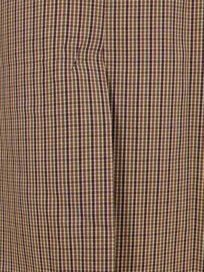 Namacheko Single-breasted Wool Checked Coat In Brown