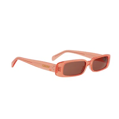 Celine Rectangular Sunglasses In Metallic