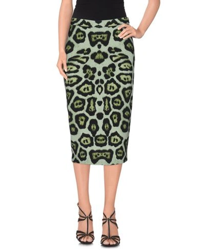 Shop Givenchy Midi Skirts In Light Green