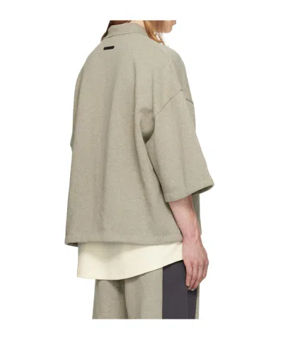 Essentials Collared Drop-shoulder T-shirt In Neutral
