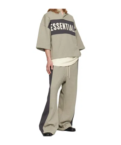 Essentials Collared Drop-shoulder T-shirt In Neutral