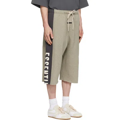 Essentials Drawstring Long Shorts In Neutral