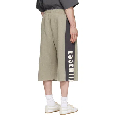 Essentials Drawstring Long Shorts In Neutral