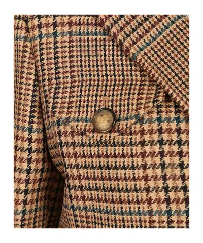 Etro Houndstooth-pattern Cropped Blazer In Multi