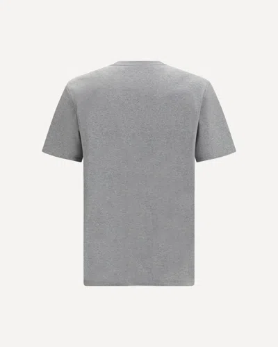 Balmain Embroidered Logo-patch T-shirt In Gray
