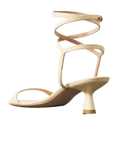Stuart Weitzman Thin Strap Kitten Heels In Neutral