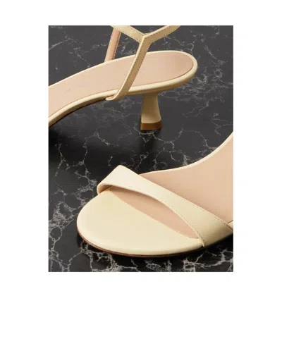 Stuart Weitzman Thin Strap Kitten Heels In Neutral