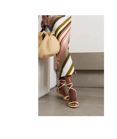 Stuart Weitzman Thin Strap Kitten Heels In Neutral
