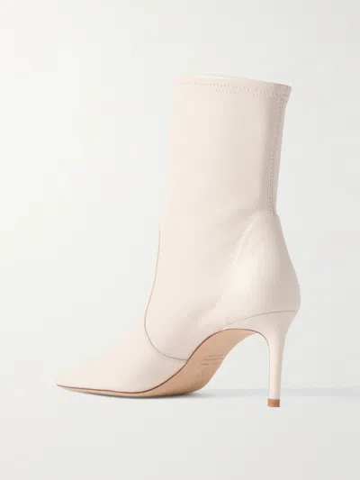 Stuart Weitzman Stretch High Heel Ankle Boots In Neutral
