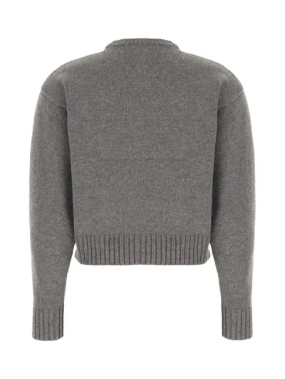 Patou Blended Patterned Sweater In Gray