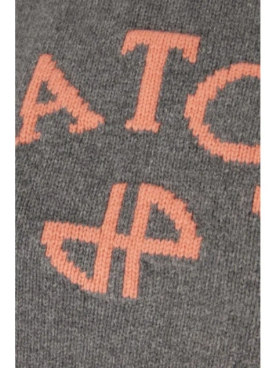Patou Blended Patterned Sweater In Gray