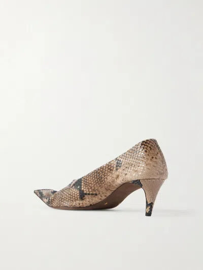 Khaite Marlene Snake-effect Leather Pumps In Multi