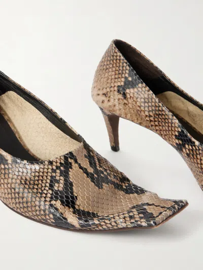 Khaite Marlene Snake-effect Leather Pumps In Multi