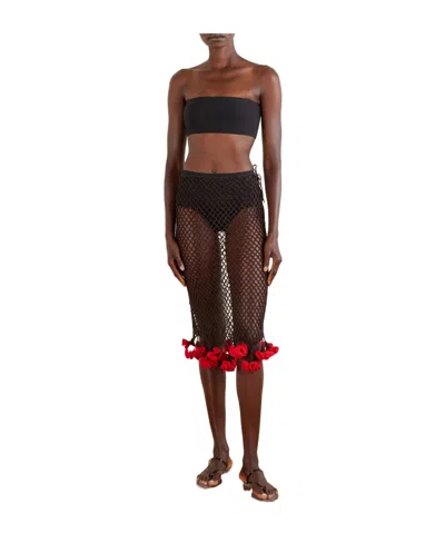 Alaïa Solid Color Bikini Tops In Black