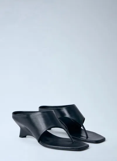 Khaite Marlow 55 Thong Mules In Blue