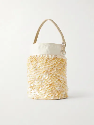 Staud Soft Sequin Handbag In Brown