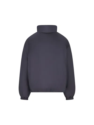 Miu Miu Jacket High Collar Checked Pattern Pockets Quilted In Multi