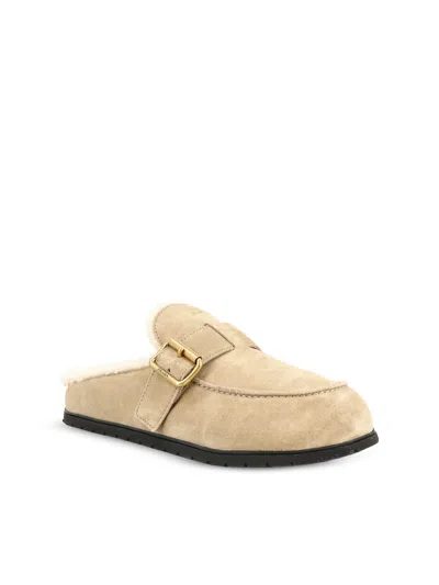 Prada Slingback Mules In Nude