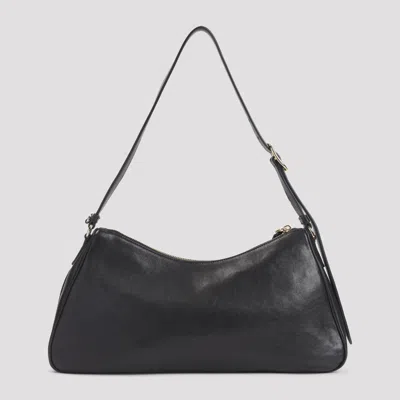 Prada Shoulder Bag Smooth Finish Adjustable Strap In Black