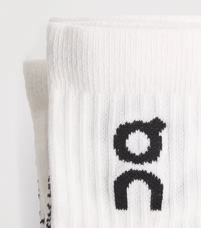 On Logo High Socks In White