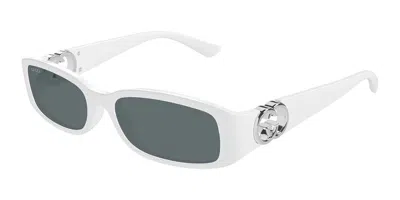 Gucci Grey Rectangular Ladies Sunglasses Gg1661s 003 54 In Green