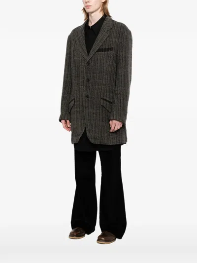 Yohji Yamamoto Herringbone-pattern Blazer In Multi
