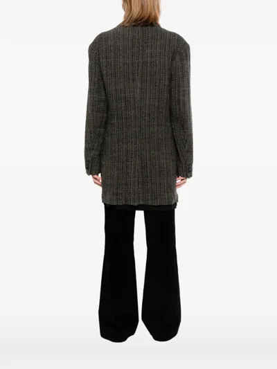 Yohji Yamamoto Herringbone-pattern Blazer In Multi